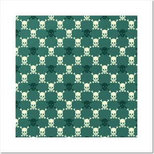 Pattern Skull Pirates Posters and Art